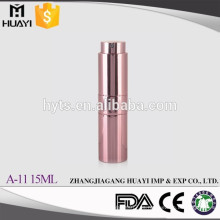Venta al por mayor a prueba de fugas 10 ml 15 ml 20 ml de aluminio coloreado Twist Up Perfume Atomizer